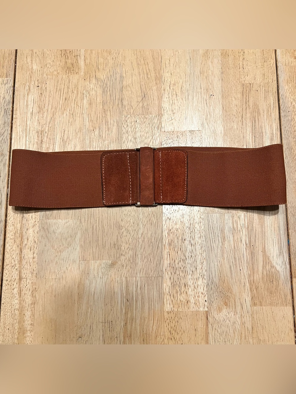 Vintage Brown Suede Elastic Belt